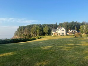 sweeping lawn from the point