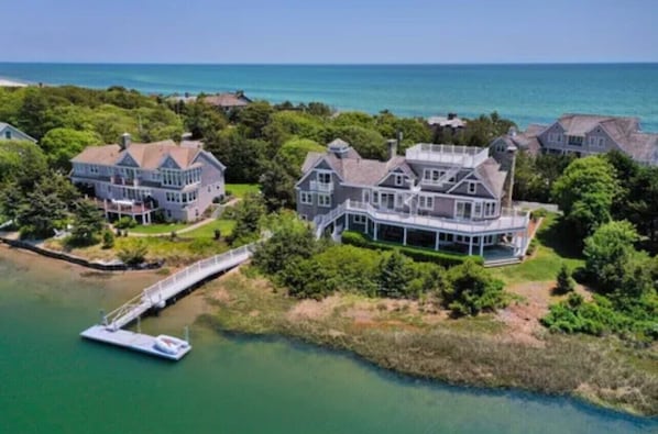 Rear of House with Dock (boat not included)
