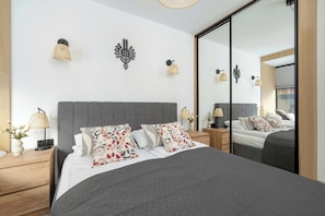 Spacious wardrobe with plenty of storage space.