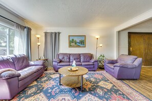 Property Interior | 3-Story Home | Free WiFi | Central A/C & Heating