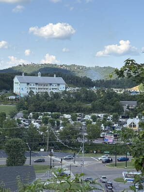 View across the Parkway and river.