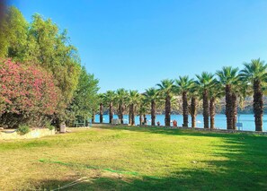 Private beach area