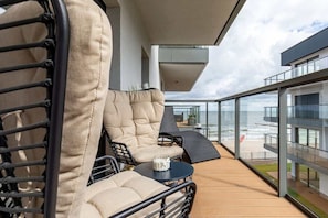 Spacious balcony with seaview.