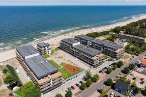 A bird's eye view of the building.
