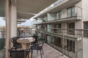 Furnished balcony.