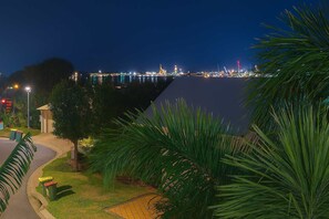 View at night time from Deck