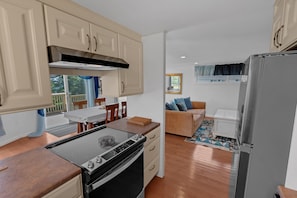 Indoors, Floor, Flooring, Kitchen, Furniture