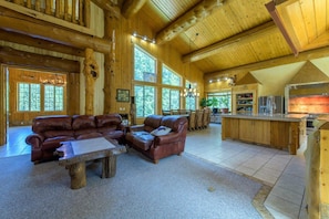 Spacious living area with Smart TV