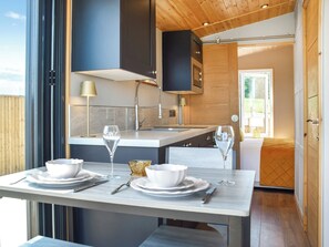 Kitchen/diner | Glamping Pod 2 - Stone Hall Farm, Dalton, near Wigan