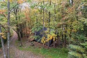 View at the top of the driveway early Fall