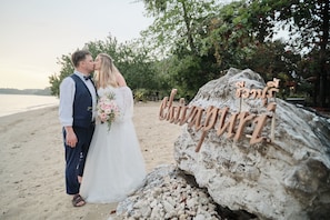 Outdoor wedding area