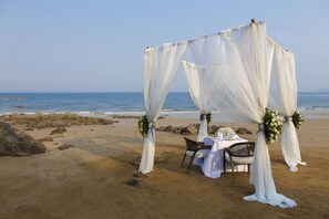 Outdoor wedding area