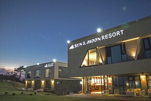 Front of property – evening/night