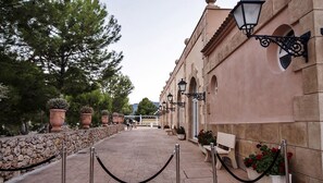 Outdoor banquet area