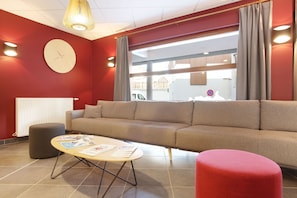 Sittområde i lobbyn