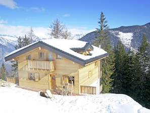 Stugans exteriör [vinter]