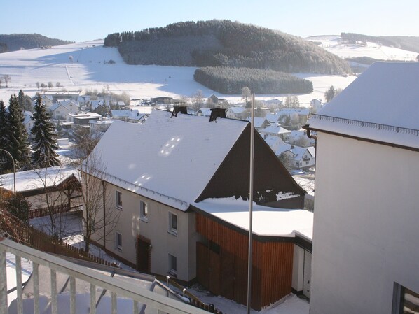Stugans exteriör [vinter]