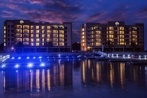 Front of property – evening/night