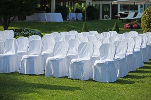 Outdoor wedding area