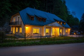 Front of property – evening/night