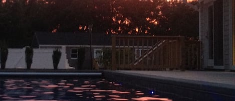 Sunset @ the hot tub & pool