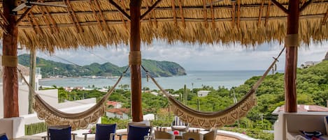 Beautiful view. Nicaraguan Hammocks for a lazy afternoon. 