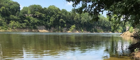 Soak your feet and enjoy the view at the edge of The River House