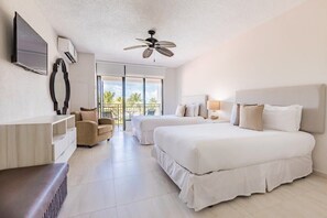 2nd Bedroom with two double beds and balcony