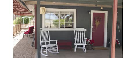 Relax in our rocking chairs with coffee in the morning or tea in the afternoon.