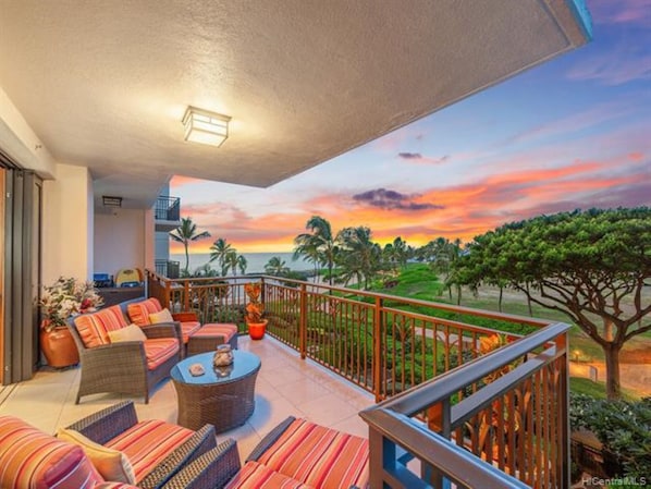 Gorgeous sunset from lanai just waiting for your arrival!