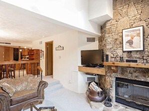 Living Room with Open Floor Plan to Dining Room