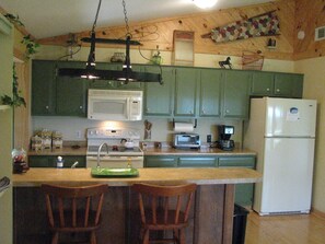 The full country kitchen area.