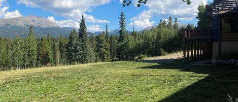 Large flat grassy lawn overlooking The Continental Divide.  Ceremonies for 150.