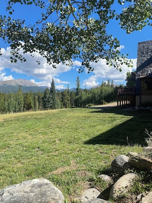Large flat grassy lawn overlooking The Continental Divide. Ceremonies for 150.