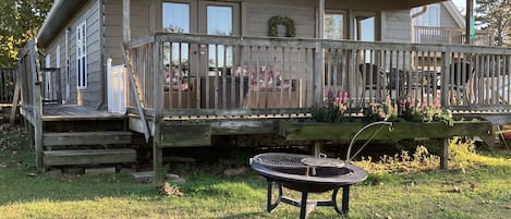 Front deck facing lake