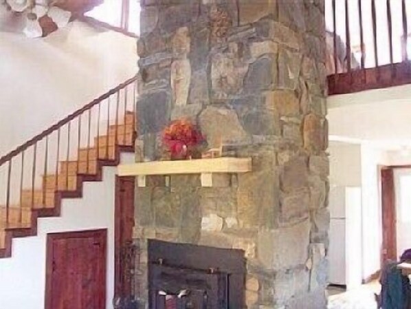 Native Stone Fireplace