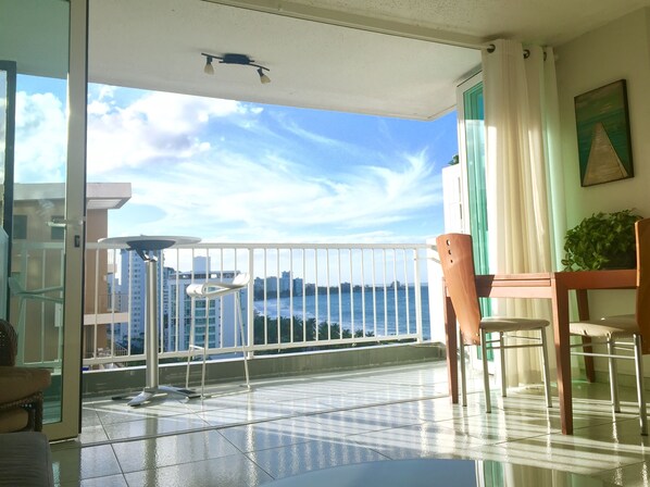 Living room with amazing ocean view