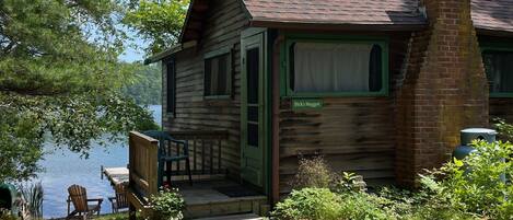 Dick's Cabin is a lovely retreat for two. In the woods on Long Pond.