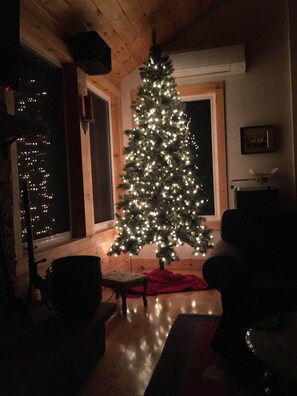 Great Room with Holiday Tree