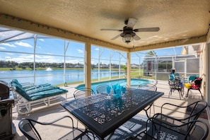 Dining table under lanai