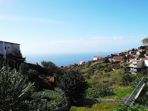 view from the terrace overlooking the sea 