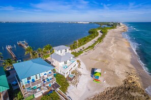 300 yards of private unoccupied swimmable beach to the north
