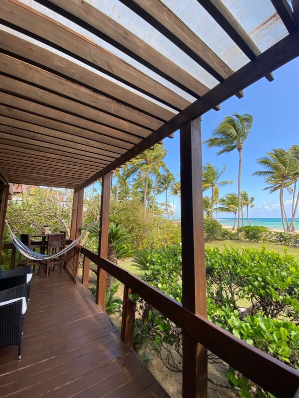 Front terrace beach view