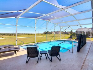 Pool heat included in nightly rental rate .