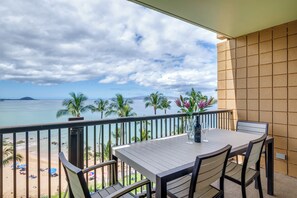 Spacious lanai with enough seating for the whole family.