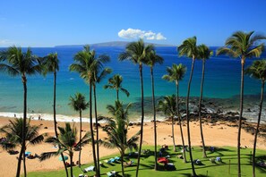 Snorkeling reef at Mana Kai and Kaho‘olawe island from our lanai.