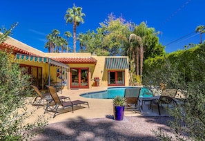 Rear of the House with Pool View. 