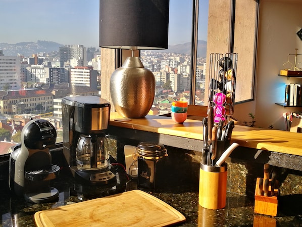Coffee Machines in the sunny kitchen