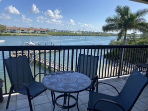 Gorgeous water views from our balcony
