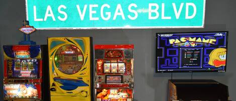 Token Slots, Pachinko, and a Mame arcade game.  